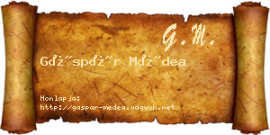 Gáspár Médea névjegykártya